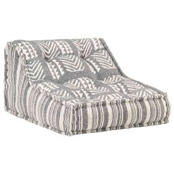 Pouf modulaire Gris rayé Tissu 