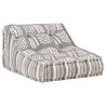 Pouf modulaire Gris rayé Tissu 