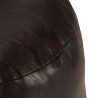 Pouf 60 x 30 cm Marron foncé Cuir véritable de chèvre 