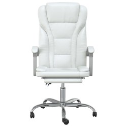 Fauteuil inclinable de bureau Blanc Similicuir 