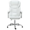 Fauteuil inclinable de bureau Blanc Similicuir 