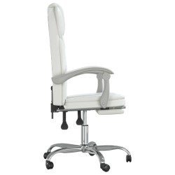 Fauteuil inclinable de bureau Blanc Similicuir 