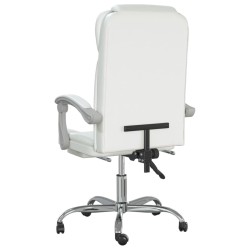 Fauteuil inclinable de bureau Blanc Similicuir 