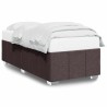 Cadre de lit sans matelas marron foncé 90x200 cm tissu 