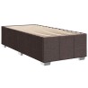 Cadre de lit sans matelas marron foncé 90x200 cm tissu 