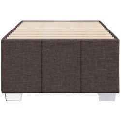 Cadre de lit sans matelas marron foncé 90x200 cm tissu 