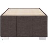 Cadre de lit sans matelas marron foncé 90x200 cm tissu 