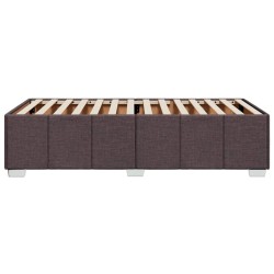 Cadre de lit sans matelas marron foncé 90x200 cm tissu 