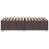 Cadre de lit sans matelas marron foncé 90x200 cm tissu 