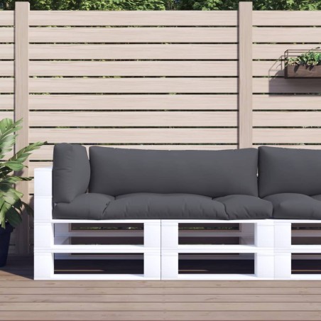Coussins de palette lot de 3 anthracite tissu 