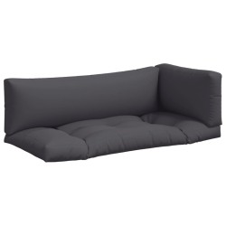 Coussins de palette lot de 3 anthracite tissu 