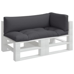 Coussins de palette lot de 3 anthracite tissu 