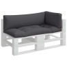 Coussins de palette lot de 3 anthracite tissu 