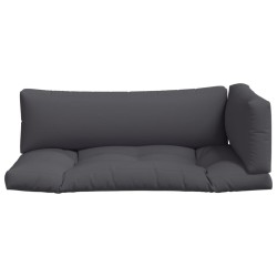 Coussins de palette lot de 3 anthracite tissu 