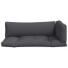 Coussins de palette lot de 3 anthracite tissu 