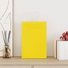 Sacs en papier 250 pcs avec poignées jaune 21x11x31 cm 
