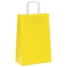 Sacs en papier 250 pcs avec poignées jaune 21x11x31 cm 