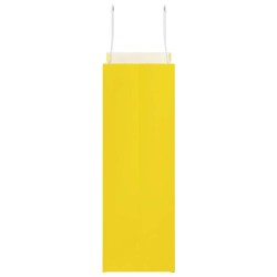 Sacs en papier 250 pcs avec poignées jaune 21x11x31 cm 