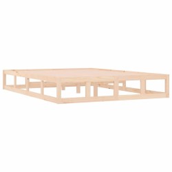 Cadre de lit sans matelas 150x200 cm bois massif 