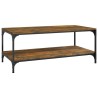 Table basse Chêne fumé 80x50x40 cm Bois d'ingénierie 