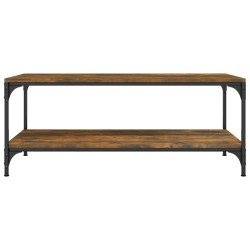 Table basse Chêne fumé 80x50x40 cm Bois d'ingénierie 