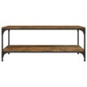 Table basse Chêne fumé 80x50x40 cm Bois d'ingénierie 