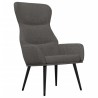 Chaise de relaxation avec tabouret Gris foncé Tissu 