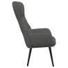 Chaise de relaxation avec tabouret Gris foncé Tissu 