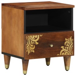 Tables de chevet 2 pcs 40x33x46 cm Bois massif Mango 