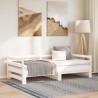 Lit coulissant sans matelas blanc 90x190 cm 