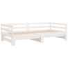 Lit coulissant sans matelas blanc 90x190 cm 