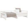 Lit coulissant sans matelas blanc 90x190 cm 