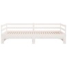Lit coulissant sans matelas blanc 90x190 cm 