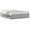 Cadre de lit sans matelas sonoma gris 150x200 cm 