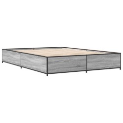 Cadre de lit sans matelas sonoma gris 150x200 cm 