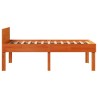 Cadre de lit sans matelas cire marron 75x190 cm bois pin massif 