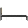 Cadre de lit en métal sans matelas chêne sonoma 137x190 cm 