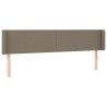 Tête de lit à LED Taupe 183x16x78/88 cm Tissu 