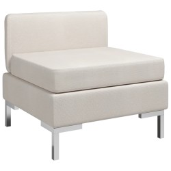 Canapé central sectionnel avec coussin Tissu Crème 