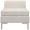 Canapé central sectionnel avec coussin Tissu Crème 
