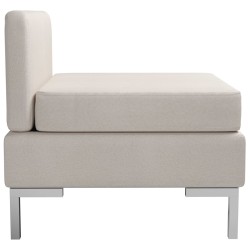 Canapé central sectionnel avec coussin Tissu Crème 