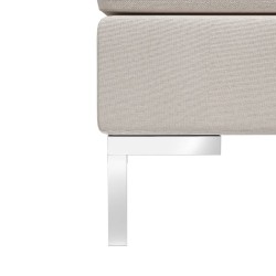 Canapé central sectionnel avec coussin Tissu Crème 