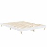 Cadre de lit sans matelas blanc 140x190 cm bois d'ingénierie 