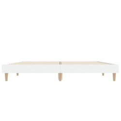 Cadre de lit sans matelas blanc 140x190 cm bois d'ingénierie 