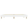 Cadre de lit sans matelas blanc 140x190 cm bois d'ingénierie 