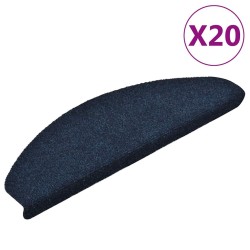 Tapis d'escalier autocollant 20 pcs marine 65x21x4 cm 