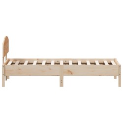 Cadre de lit sans matelas 90x190 cm bois de pin massif 