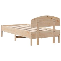 Cadre de lit sans matelas 90x190 cm bois de pin massif 