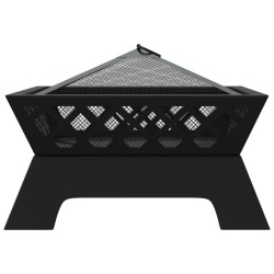Foyer avec tisonnier 50 cm XXL acier 