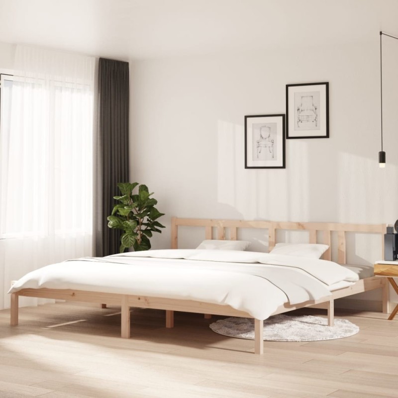 Cadre de lit sans matelas bois massif 200x200 cm 